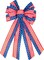 Patriotic Wreath Bow, Large 11.4 x 20.8 in American Flag Star and Stripe Bow for 4th of July, Memorial Day, Indoor Outdoor Front Door & Wall Decor
